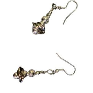 Handcrafted Silver Beaded Earrings
